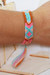 Pulsera de algodón - Pulsera de algodón tejida a mano con motivos geométricos