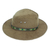 sombrero de cuero - Sombrero de cuero verde oliva hecho a mano de México