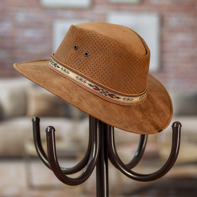 Leather hat, Classic Look in Brown