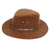 sombrero de cuero - Sombrero de cuero marrón hecho a mano de México