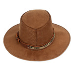 Leather hat, 'Classic Look in Brown' - Handcrafted Brown Leather Hat from Mexico