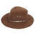 Leather hat, 'Classic Look in Mahogany' - Handcrafted Mahogany Leather Hat from Mexico