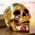 Ceramic skull, 'Aztec Goddess of Agave' - Aztec Goddess of Agave Handmade Ceramic Skull Sculpture (image 2) thumbail