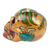 Ceramic skull, 'Aztec Goddess of Agave' - Aztec Goddess of Agave Handmade Ceramic Skull Sculpture (image 2d) thumbail