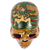 Ceramic skull, 'Aztec Goddess of Agave' - Aztec Goddess of Agave Handmade Ceramic Skull Sculpture (image 2e) thumbail