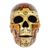 Ceramic skull, 'Aztec God of The Sun' - Aztec Sun God Ceramic Skull Sculpture Handmade in Mexico thumbail