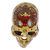 Ceramic skull, 'Aztec God of The Sun' - Aztec Sun God Ceramic Skull Sculpture Handmade in Mexico (image 2e) thumbail