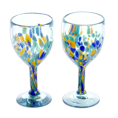 handblown wine glasses