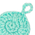 Encanto de ganchillo - Dije de aguamarina tejido a crochet con borlas Hecho en Mexico