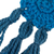 Crocheted charm, 'Azure Medallion' - Azure Crocheted Charm with Tassels Made in Mexico