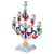 Tin candelabra, 'Prosperity Tree' - Embossed Tin Christmas Candelabra in Colorful Palette (image 2b) thumbail