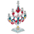 Tin candelabra, 'Prosperity Tree' - Embossed Tin Christmas Candelabra in Colorful Palette (image 2c) thumbail