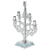 Tin candelabra, 'Prosperity Tree' - Embossed Tin Christmas Candelabra in Colorful Palette (image 2d) thumbail