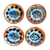 Keramikknöpfe, (4er-Set) - Set mit 4 handgefertigten Fischknöpfen aus Keramik aus Mexiko