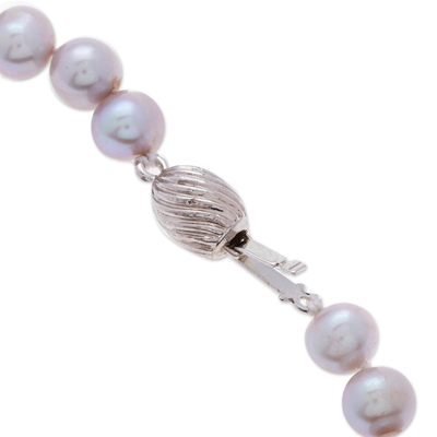 Collar con colgante de perlas cultivadas y ágata - Collar con colgante de plata de ley y ágata perla cultivada