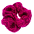Cotton scrunchie, 'Boysenberry Smooch' - Geometric Patterned Cotton Scrunchie in Boysenberry Tone