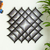 Handwoven wall art, 'Coal Divinity' - Pine Wood Handwoven Coal Wall Art with Geometric Motifs