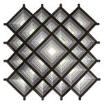 Handwoven wall art, 'Coal Divinity' - Pine Wood Handwoven Coal Wall Art with Geometric Motifs