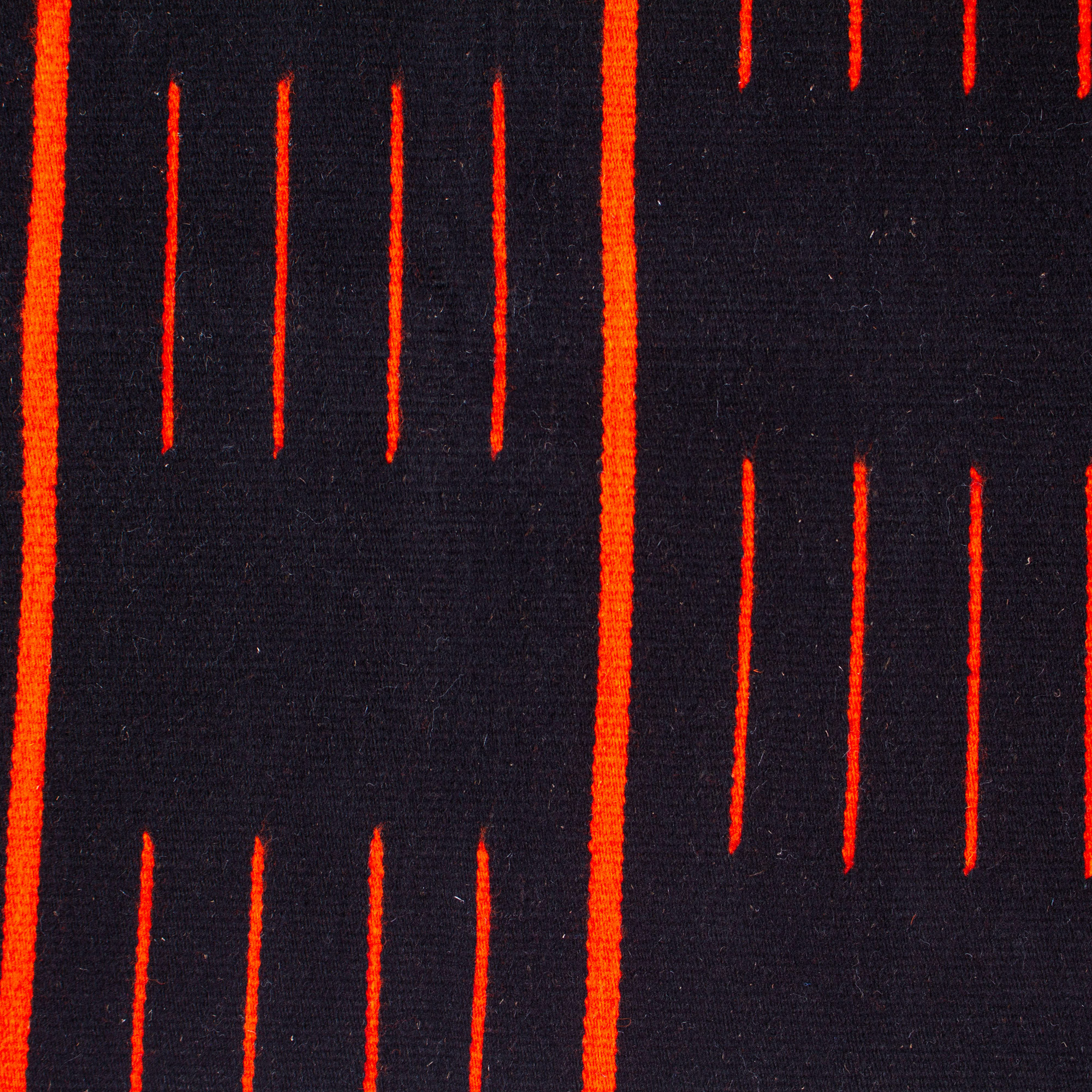 4x6.5 Black and Red Striped Cotton Rug HandWoven in Mexico Stripe Symphony NOVICA