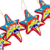 Ceramic ornaments, 'Floral Sunrise' (set of 4) - Set of 4 Handcrafted Ceramic Talavera Star Ornaments in Red (image 2c) thumbail
