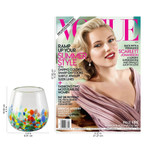 Handblown stemless wine glasses, 'Confetti Festival' (pair) - Artisan Handblown Stemless Wine Glasses (Pair)