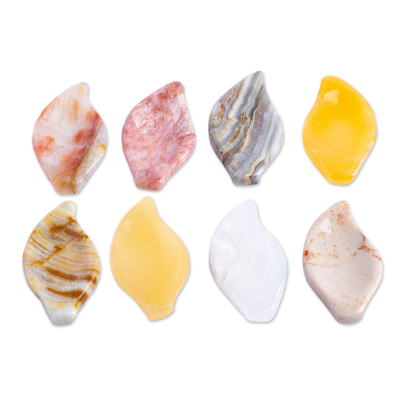 Stress-relieving stones, 'Dream Arrows' (set of 2) - Set of 2 Reclaimed Marble Stress-Relieving Stones