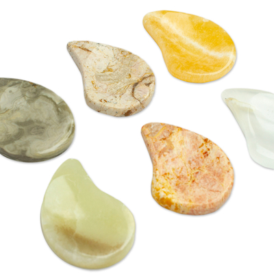 Piedras antiestrés (juego de 2) - Juego de 2 piedras antiestrés de mármol Ying y Yang