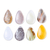 Stress-relieving stones, 'Paradise Drops' (set of 2) - Set of 2 Drop-Shaped Marble Stress-Relieving Stones thumbail