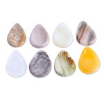 Stress-relieving stones, 'Paradise Drops' (set of 2) - Set of 2 Drop-Shaped Marble Stress-Relieving Stones