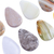 Stress-relieving stones, 'Paradise Drops' (set of 2) - Set of 2 Drop-Shaped Marble Stress-Relieving Stones