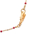 Halskette mit Holzanhänger - Rote Copal-Holz-Anhänger-Halskette mit bemalten Vogeldetails