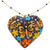 Collar con colgante de madera - Collar Colgante de Madera Negra con Mariposas Pintadas a Mano