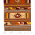 Corredor de lana zapoteca, 'Saffron Tradition' (5x6.5) - Alfombra de corredor de lana zapoteca tradicional tejida a mano (5x6.5)