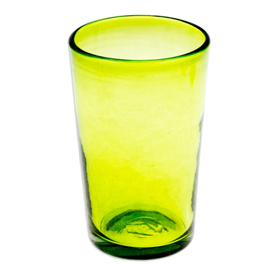 Mundgeblasene Glasbecher, (6er-Set) - Set aus 6 mundgeblasenen Bechern aus recyceltem Glas in Grün