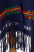 Baumwollschal - Traditioneller Baumwollschal in Mitternacht mit gestickten Motiven