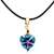 Gold-accented howlite pendant necklace, 'Floral Intuition' - 14k Gold-Accented Pendant Necklace with Hand-Painted Flower