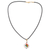Gold-accented howlite pendant necklace, 'Feathered Rainbow' - 14k Gold-Accented Pendant Necklace with Hand-Painted Bird