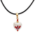 Gold-accented howlite pendant necklace, 'Creative Love' - 14k Gold-Accented Necklace with Heart-Shaped Howlite Pendant