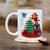 Ceramic mug, 'Feline Christmas' - Cat-Themed Ceramic Mug with Printed Christmas Design thumbail