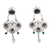 Turquoise chandelier earrings, 'Floral Pond' - Sterling Silver Chandelier Earrings with Natural Turquoise