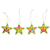 Ceramic ornaments, 'Olive Constellation' (set of 4) - Set of 4 Handcrafted Talavera Star Ceramic Ornaments thumbail