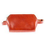 Leather fanny pack, 'Redwood Convenience' - Redwood Leather Fanny Pack with Zipper Closure