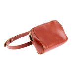Leather fanny pack, 'Redwood Convenience' - Redwood Leather Fanny Pack with Zipper Closure