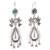 Turquoise chandelier earrings, 'Hope Mazahua' - Natural Turquoise Chandelier Earrings Handcrafted in Mexico (image 2a) thumbail