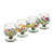 Handblown glass goblets, 'Chromatic Ceremony' (set of 4) - Set of 4 colourful Handblown Glass Goblets from Mexico
