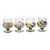Handblown glass goblets, 'Chromatic Ceremony' (set of 4) - Set of 4 Colorful Handblown Glass Goblets from Mexico (image 2b) thumbail
