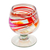 Handblown glass goblets, 'Grace Enchantment' (set of 4) - Set of 4 Eco-Friendly Red Handblown Glass Goblets (image 2c) thumbail