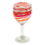 Handblown wine glasses, 'Elegance Enchantment' (set of 4) - Set of 4 Eco-Friendly Red Handblown Wine Glasses (image 2c) thumbail