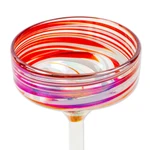 Handblown margarita glasses, 'Sophisticated Enchantment' (set of 4) - Set of 4 Eco-Friendly Red Handblown Margarita Glasses