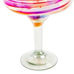 Handblown margarita glasses, 'Sophisticated Enchantment' (set of 4) - Set of 4 Eco-Friendly Red Handblown Margarita Glasses